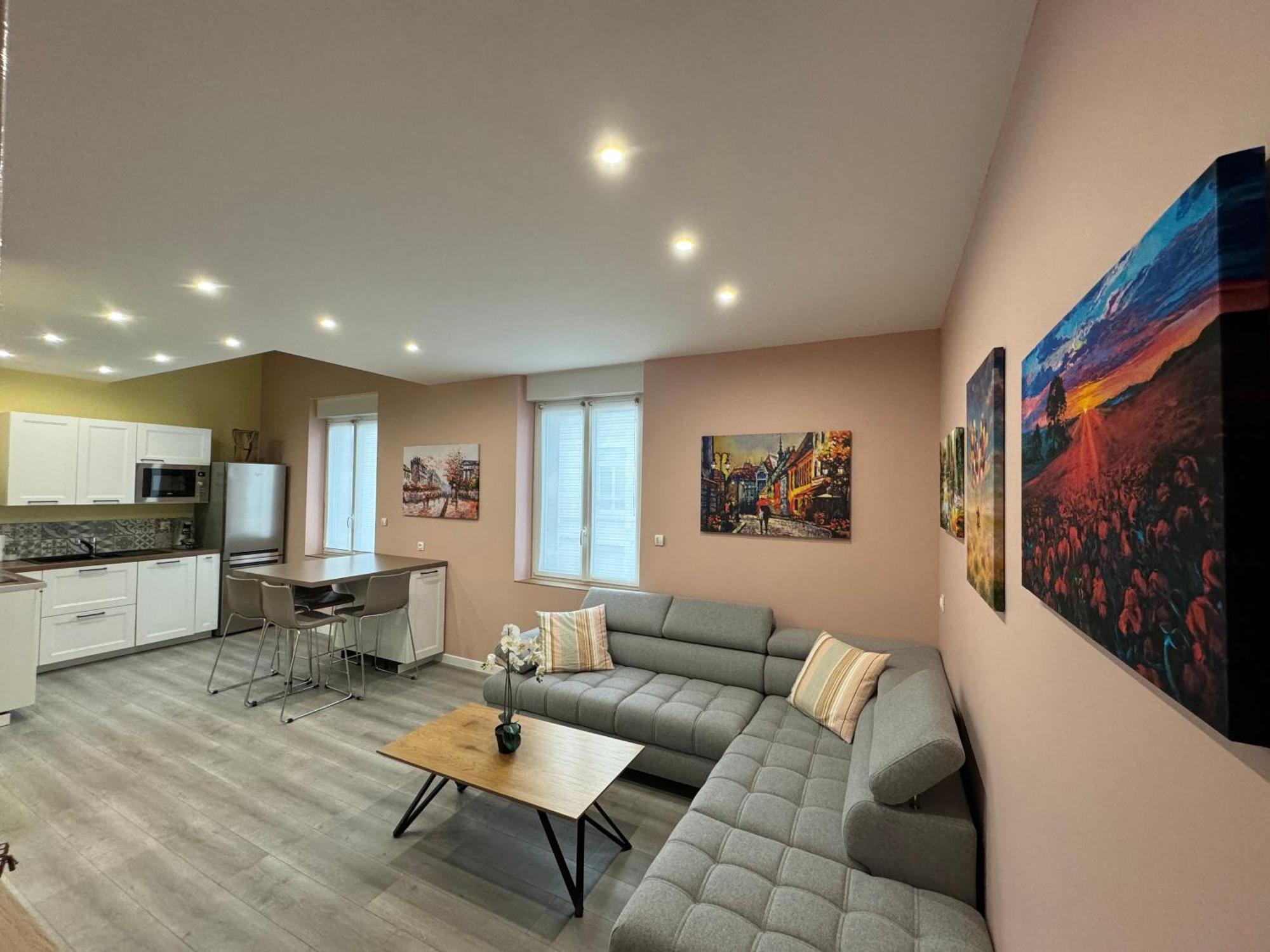 Ferienwohnung 70M2 Climatise - Parking Prive - Lycee Roosevelt - Reims Arena Exterior foto